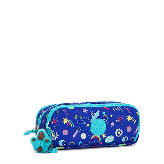 Kipling Gitroy Printed Pencil Case Taske Mørkeblå | DK 1909DF